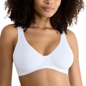 Bralette - White - 80% Katoen - Naadloos - Zonder Beugels