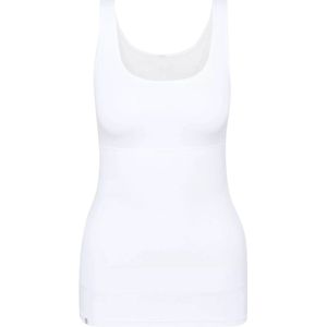 Hemden - Wit - 87% Polyamide 13% Elastaan - Mouwloos - Diepe Ronde Hals