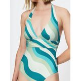 Triumph - Badpak - Lichtblauw - Zomer Mix & Match - Diepe V-hals - Haltermodel - Zonder Beugel