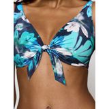 TRIUMPH - Bikini-BH Summer Fleur - Blauw - 77% Polyamide, 23% Elasthan