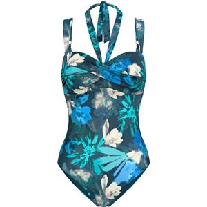 TRIUMPH - Summer Fleur - Bandeau Badpak - Blauw - Bloemenprint