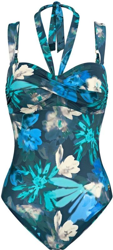 TRIUMPH - Summer Fleur - Bandeau Badpak - Blauw - Bloemenprint