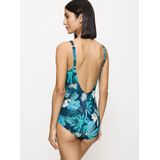 Triumph - Summer Fleur - Badeanzug - Zwart - Gepolsterd, bügellos, gemaakt van gerecycled polyamide