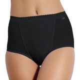 Sloggi - Control - Dames Maxi Slip - Zwart - 94% Katoen, 6% Elastaan - Verpakking van 2