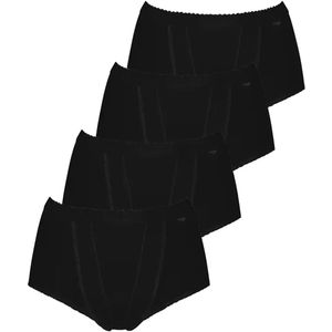 Sloggi - Control - Dames Maxi Slip - Zwart - 94% Katoen, 6% Elastaan - Verpakking van 2