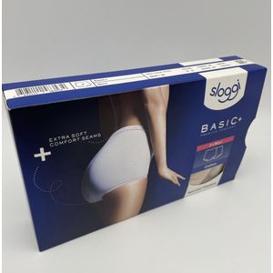 Sloggi - Basic+ - Dames Maxi Slip - Zwart - Comfortabel en Duurzaam