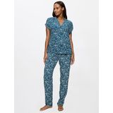 TRIUMPH - Pyjama Boyfriend - Blauw - Viscose - Bloemenprint