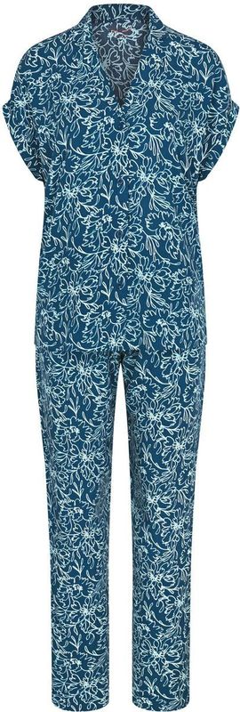 TRIUMPH - Pyjama Boyfriend - Blauw - Viscose - Bloemenprint