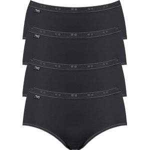 Sloggi - Basic Midi - Heup Slips - Zwart - Katoen - 4-Pack
