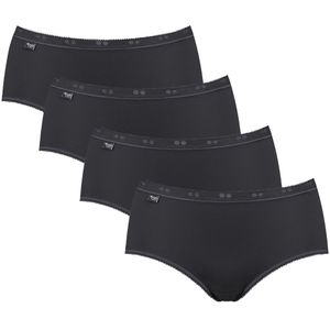 sloggi Basic+ midislip (set van 4) zwart