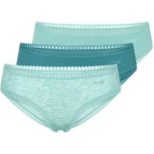 Sloggi Women GO Crush Hipster (3-pack), dames slip, lichtgroen, turquoise, print