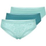 Sloggi - Crush Go - 3-pack Hipsters - Turquoise - Biologisch Katoen