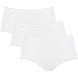 Sloggi - 24/7 Lace - Midi Slip - Zwart - Katoen - 3-Pack