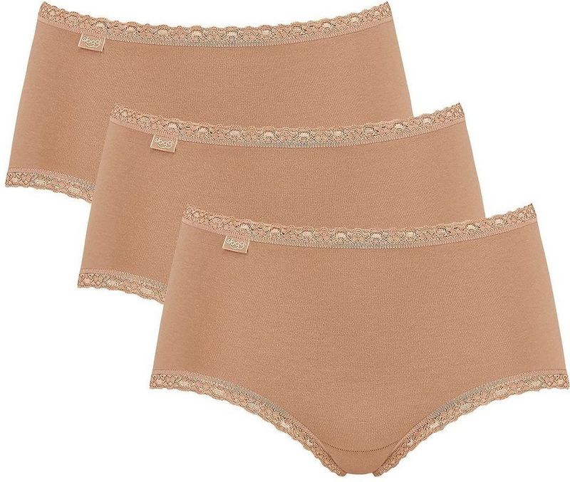 Sloggi - 24/7 Lace - Slip - Zwart - Katoen - 3-Pack