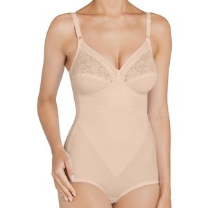 Bodystocking - Naturel - Kant - Aansluitend - Verstelbare Bandjes