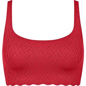 Sloggi - Zero Feel - Kanten Top - Rood - Bh Top met Smalle Bandjes - Uitneembare Vulling