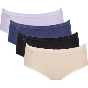 SLOGGI - Midi Slips - Lavendel, Aubergine, Zwart, Crème - Katoen, Set van 4