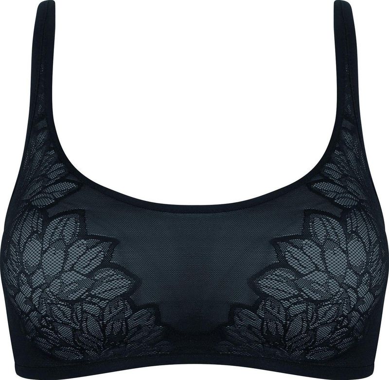 Triumph - Fit Smart Beugelloze Bh - Kleur: Zwart - Materiaal: Kant