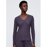 Triumph - MIX & MATCH - Pyjamatop - Grijs - Lange Mouwen - V-hals