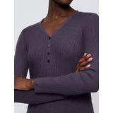 Triumph - MIX & MATCH - Pyjamatop - Grijs - Lange Mouwen - V-hals