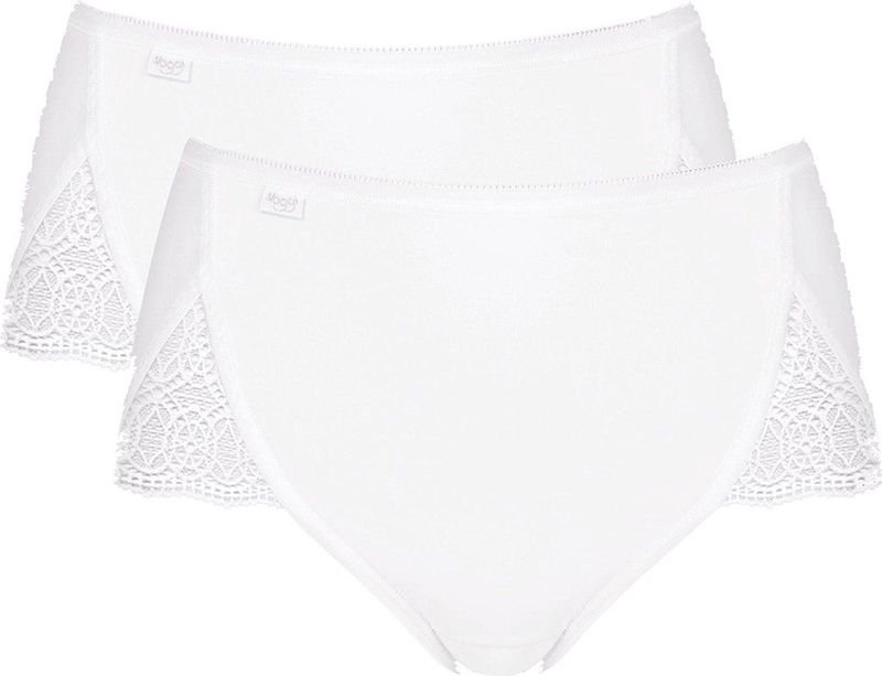 Sloggi - Pure Sense Luxe - Slip - Wit - Single-Jersey - 88% Polyamide, 12% Elastaan