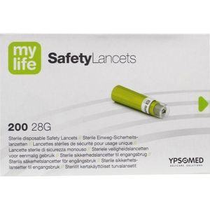 Mylife Safety veiligheidslancetten 28G 200 stuks