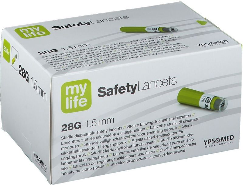 mylife - Safety Lancetten - 200 stuks - 28G - 1,5 mm diepte