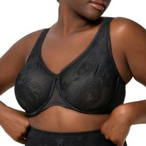 Triumph niet-voorgevormde beugelbh Wild Rose Sensation zwart