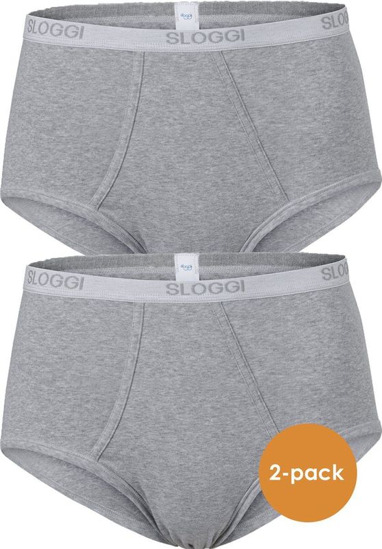 sloggi MEN Basic maxislip (set van 2) grijs