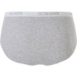 Sloggi - Basic Midi - Slips - Grijs - 2-Pack, 94% Katoen, 6% Elastaan