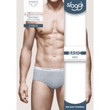 Sloggi - Basic Midi - Slips - Grijs - 2-Pack, 94% Katoen, 6% Elastaan