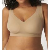Sloggi - Zero Feel - Bustier - Beige - Beugelloos, Uitneembare Pads, Naadloos