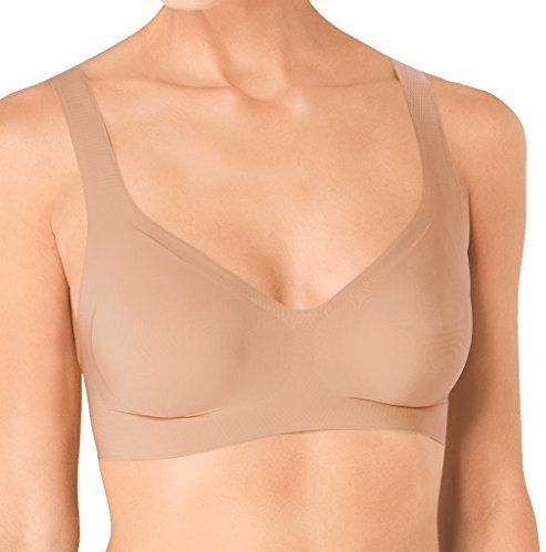 Sloggi - Zero Feel - Bustier - Beige - Beugelloos, Uitneembare Pads, Naadloos