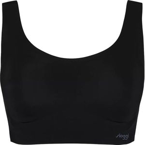 Sloggi - Zero Feel Top - Naadloze Bh - Zwart - 70% Polyamide, 30% Elastaan, Uitneembare Vulling