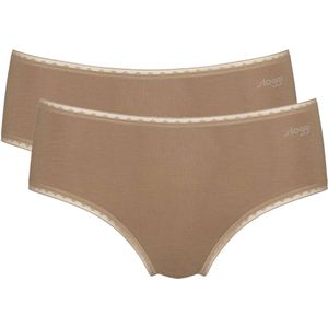 Sloggi - GO Midi - Dames Slip - Bruin - 2-pack