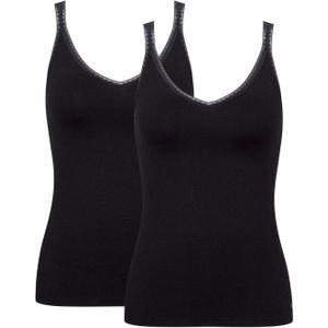 Sloggi Go Shirt 01 C2p Damesondergoed (2 stuks), zwart., M
