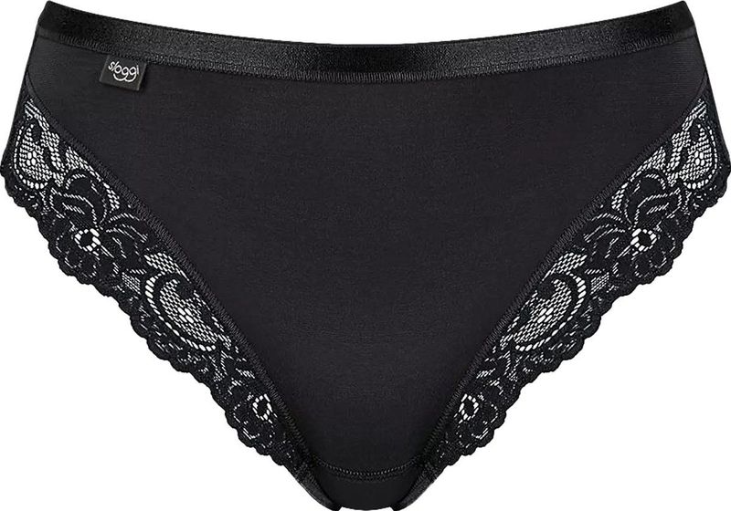 Romance Tai - Kanten Dames Heup Slip - Zwart - Kanten Onderbroek