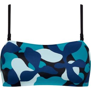 SLOGGI - Flower Horn - Bandeau Bikini-BH - Donkerblauw