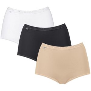 Sloggi basic maxi combo, damesonderbroeken, 3-pak, meerkleurig - wit donker combinatie, 44