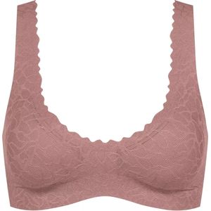 Bralette Zero Feel Lace SLOGGI. Polyamide materiaal. Maten L. Kastanje kleur