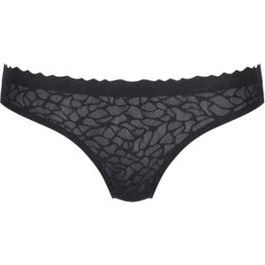 Sloggi zero feel kanten brazilian panty naadloos 2.0  - Zwart