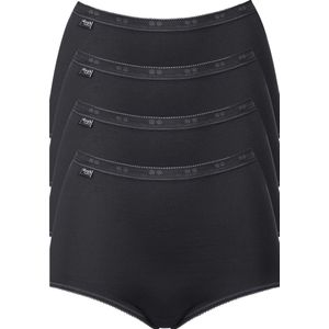 Sloggi - Basic+ - Maxi-Slips - Zwart - Katoen/Elastaan - Multipack van 4