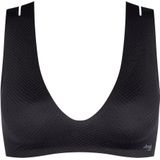 Bralette - Zwart - Microvezel - V-hals met Dubbele Bandjes