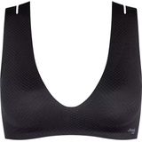 Bralette - Zwart - Microvezel - V-hals met Dubbele Bandjes