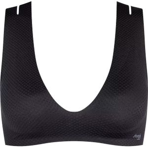 Bralette - Zwart - Microvezel - V-hals met Dubbele Bandjes