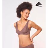 SLOGGI - Zero Feel - BH zonder Beugels - Cacao - 60% Polyamide, 40% Elasthan