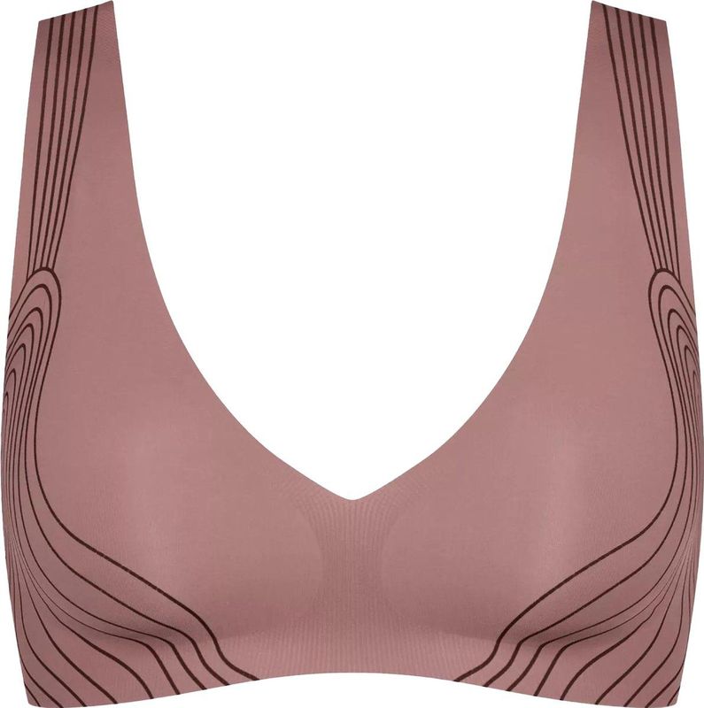 SLOGGI - Zero Feel - BH zonder Beugels - Cacao - 60% Polyamide, 40% Elasthan