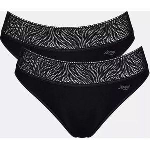 SLOGGI - Menstruatieslips - Zwart - Modal - Set van 2