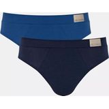 Sloggi - GO Natural Brief - Heren Slip - Blauw - 2-pack - Biologisch Katoen