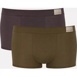 Sloggi - GO - Heren Boxershort - Bruin en Olijfgroen - Katoen en Lycra